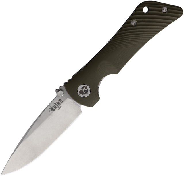 Southern Grind Spider Monkey Folding Knife 4.25in Closed 3.25in Stonewash Magnacut Steel Blade OD Green G10 Handle - Southern Grind