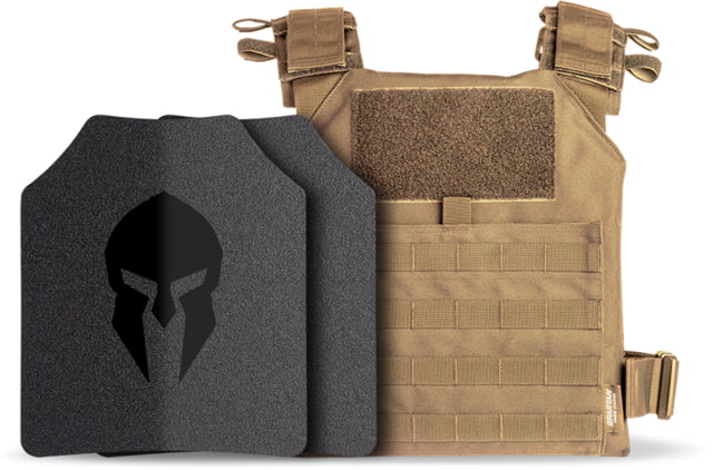 Spartan Armor Systems AR500 Omega Level III 900d Polyester Active Shooter Kit/Police Tactical Gear 10in x 12in Coyote Brown - Spartan Armor Systems