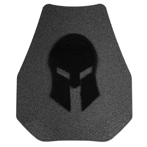 Spartan Armor Systems AR500 Omega Steel Core Body Armor Swimmers Cut Set Of Two Single Curve Full Coat Black 10x12 - Spartan Armor Systems