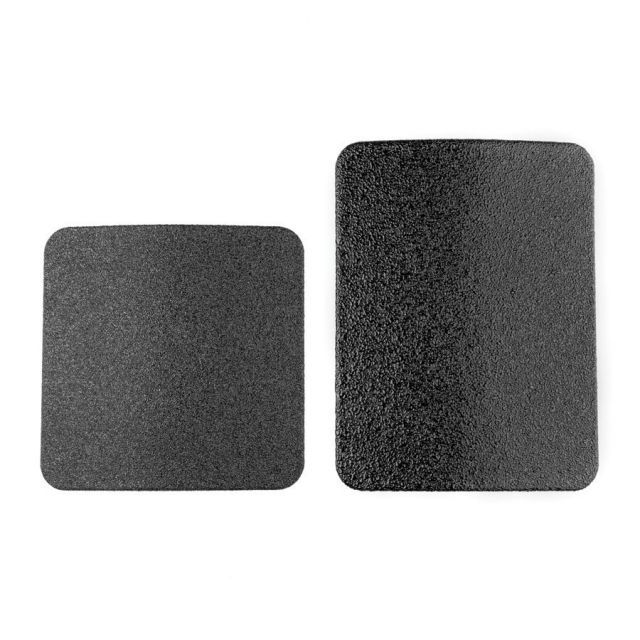 Spartan Armor Systems AR500 Omega Steel Core Body Armor Shooters Cut Set Of Two Single Curve Base Coat Black 10x12
