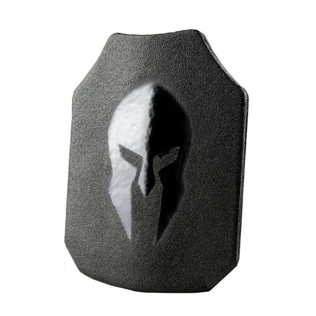 Spartan Armor Systems AR550 Shooters Cut Body Armor Black 11x14 ATC Base Coat Set of Two