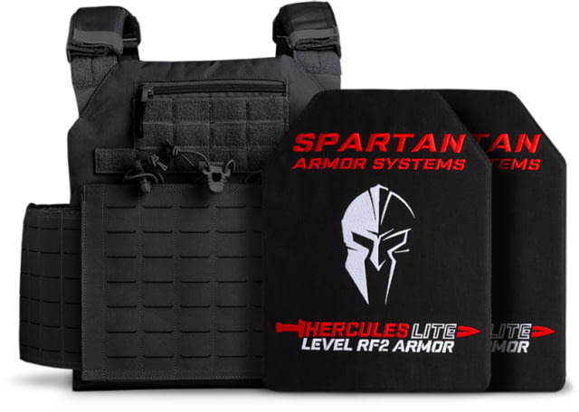 Spartan Armor Systems Hercules Lite RF2 Level III+ 1000d Polyester Achilles Package 9.5in x 12.5in Black SA-HERCULES LITE
