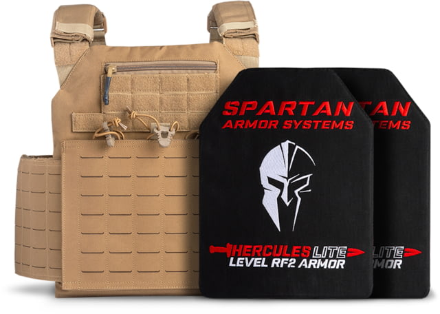 Spartan Armor Systems Hercules Lite RF2 Level III+ 1000d Polyester Achilles Package 9.5in x 12.5in Coyote Brown SA-HERCCB