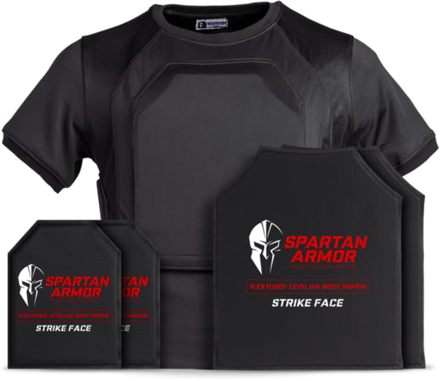 Spartan Armor Systems Flex Fused Core Level IIIA Duty 1000 Denier Sleeved Executive Protection Package Black Medium