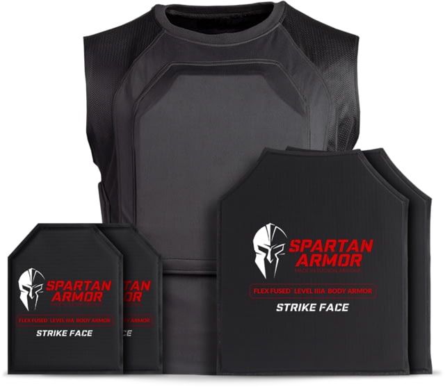 Spartan Armor Systems Flex Fused Core Level IIIA Duty 1000 Denier Sleeveless Executive Protection Package Black 2XL VF-XXL-SLEEVELE