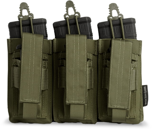 Spartan Armor Systems Triple Kangaroo Magazine Pouches Od Green - Spartan Armor Systems