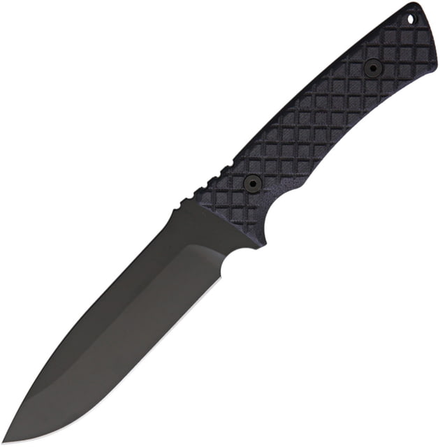 Spartan Blades Damysus Fixed Blade Knife 5.5" black powder coated 1095 Cro-Van carbon steel Black canvas micarta handle - Spartan Blades