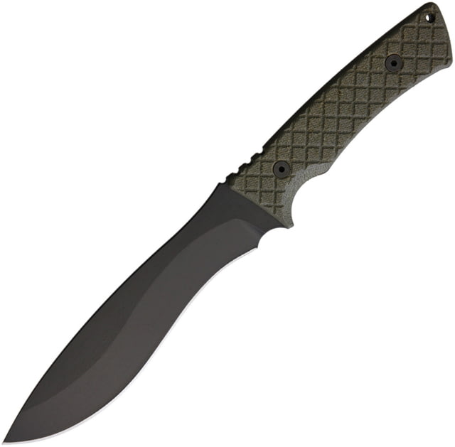 Spartan Blades Machai Fixed Blade Green Knife 6.63" black powder coated 1095 Cro-Van carbon stee Green micarta handle - Spartan Blades