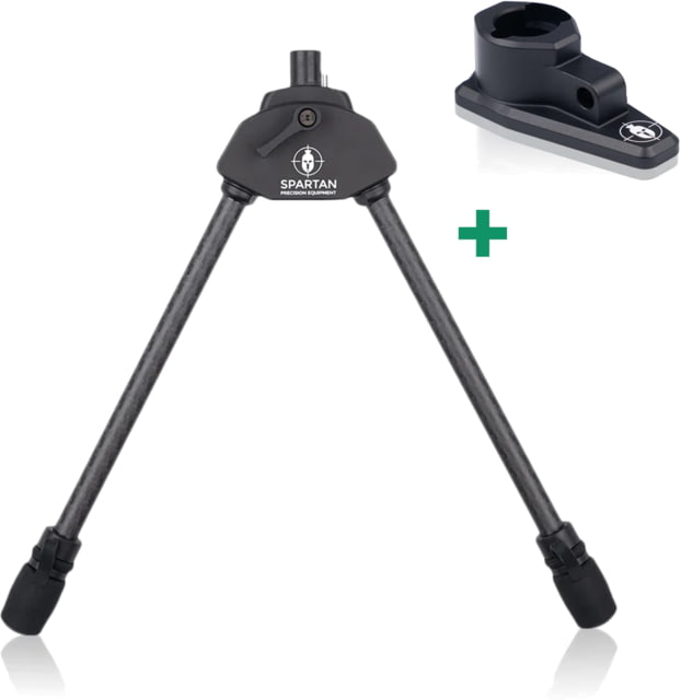 Spartan Precision Equipment Javelin Lite Long Bipod w/Classic M-LOK Adapter Black SP01-053-R-BLK + SP02-03-R