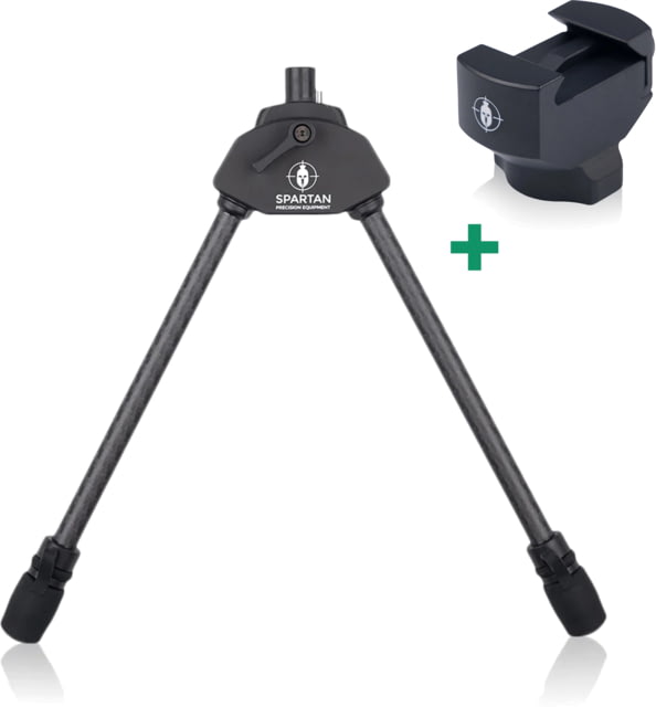 Spartan Precision Equipment Javelin Lite Long Bipod w/Classic Picatinny Adapter Black SP01-053-R-BLK + SP02-02-R - Spartan Precision Equipment