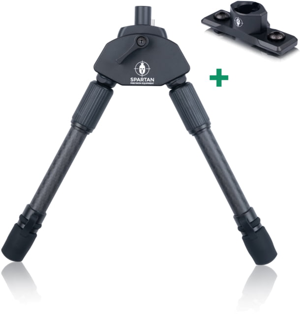 Spartan Precision Equipment Javelin Lite Standard Bipod w/Classic M-LOK Adapter Black SP01-054-R-BLK + SP02-03-R - Spartan Precision Equipment