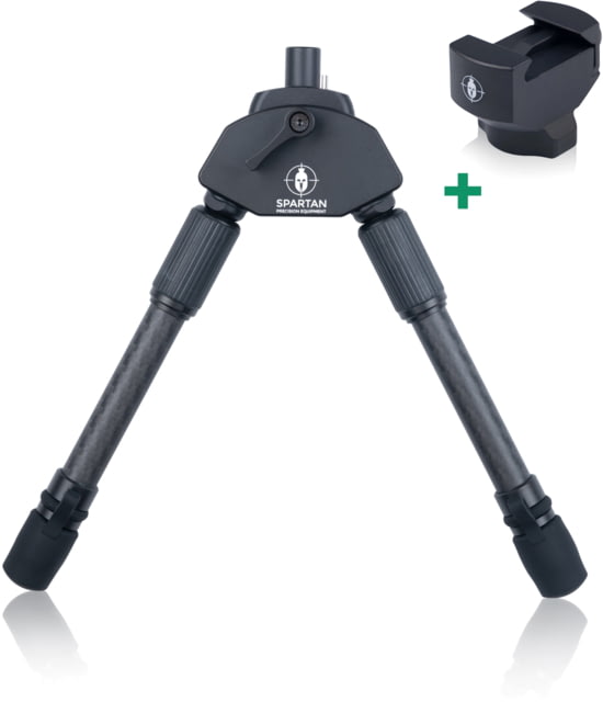Spartan Precision Equipment Javelin Lite Standard Bipod w/Classic Picatinny Adapter Black SP01-054-R-BLK + SP02-02-R - Spartan Precision Equipment