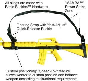 Spec Ops Mamba Combat Fighting Sling Collapsible Coyote Brown - Spec-Ops