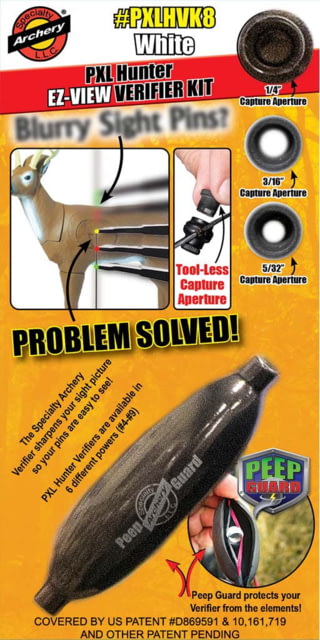 Specialty Archery PXL Hunter EZ-View Verifier Kit No. 8 White - Specialty Archery