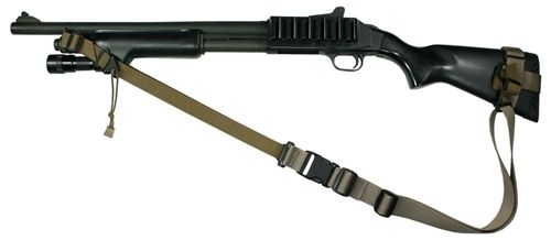 Specter Gear 2 Point Tactical Sling Mossberg 590/590A1 w/ Hogue 12in LOP Stock Ambidextrous w/ ERBCoyote 763 COY-ERB - Specter Gear
