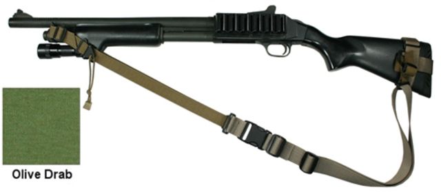 Specter Gear 2 Point Tactical Sling Mossberg 590/590A1 w/ Hogue 12in LOP Stock Ambidextrous w/ ERBOD Green 763 OD-ERB - Specter Gear