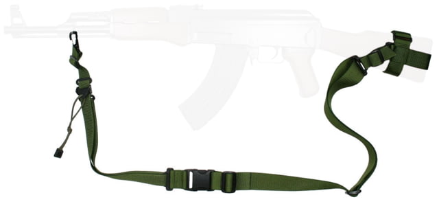 Specter Gear Raider 2 Point Tactical Sling AK-47 with Small Diameter AK/AKM/Type 56 Fixed Stock Braided Lanyard Emergency Release Coyote Tan 547 - Specter Gear