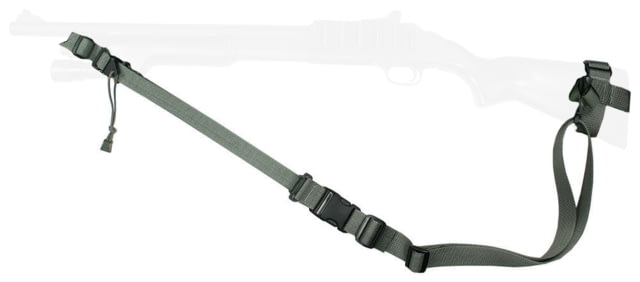 Specter Gear Raider 2 Point Tactical Sling Mossberg 590 / 590A1 Bantam reduced length of pull stock Braided Lanyard Emergency Release Olive Drab Green - Specter Gear