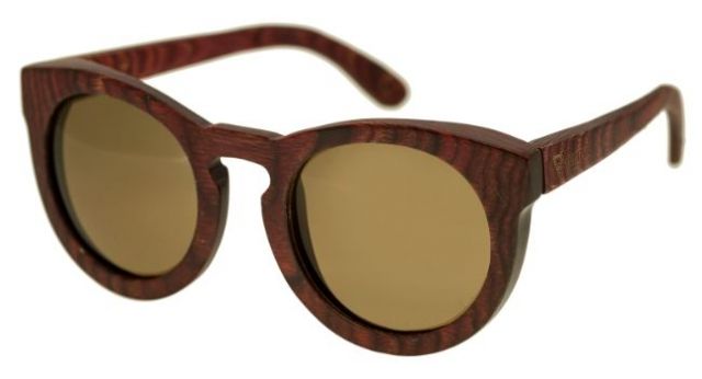 Spectrum Aikau Wood Sunglasses Cherry Frame Brown Lens One Size - Spectrum