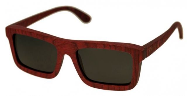 Spectrum Clark Wood Sunglasses Cherry Frame Black Lens One Size - Spectrum