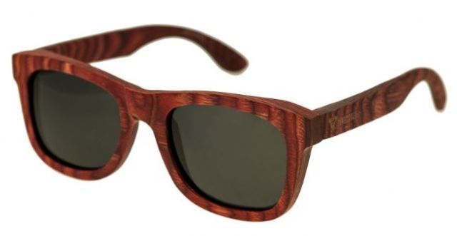 Spectrum Irons Wood Sunglasses Cherry Frame Black Lens Cherry/Black One Size - Spectrum