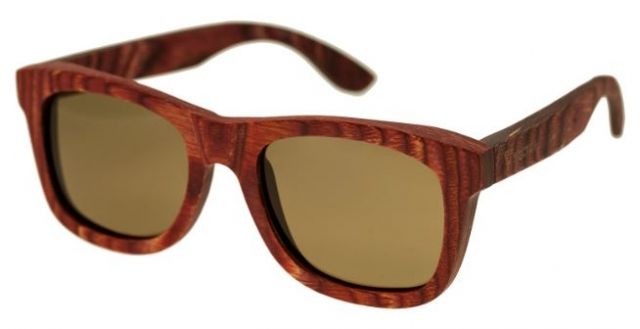 Spectrum Irons Wood Sunglasses Cherry Frame Brown Lens Cherry/Brown One Size - Spectrum