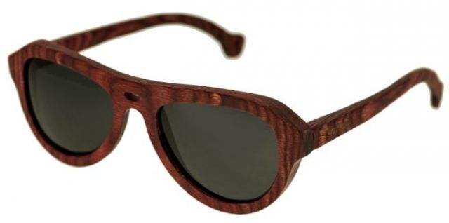 Spectrum Keaulana Wood Sunglasses Cherry Frame Black Lens Cherry/Black One Size - Spectrum