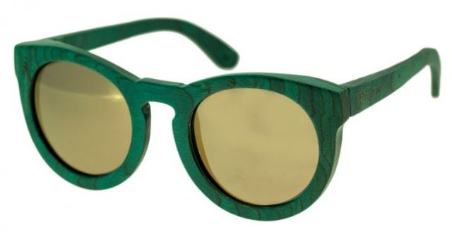 Spectrum Malloy Wood Sunglasses Teal Frame Gold Lens Teal/Gold One Size - Spectrum