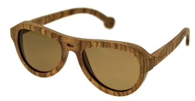 Spectrum Marzo Wood Sunglasses Brown Frame Brown Lens Brown/Brown One Size - Spectrum