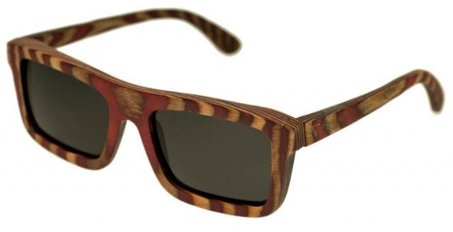 Spectrum Parkinson Wood Sunglasses Cherry Zebra Frame Black Lens Cherry Zebra/Black One Size - Spectrum