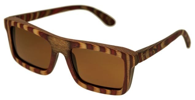 Spectrum Parkinson Wood Sunglasses Cherry Zebra Frame Brown Lens Cherry Zebra/Brown One Size - Spectrum