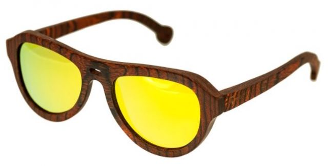 Spectrum Stroud Wood Sunglasses Orange Frame Black Lens Orange/Gold One Size - Spectrum