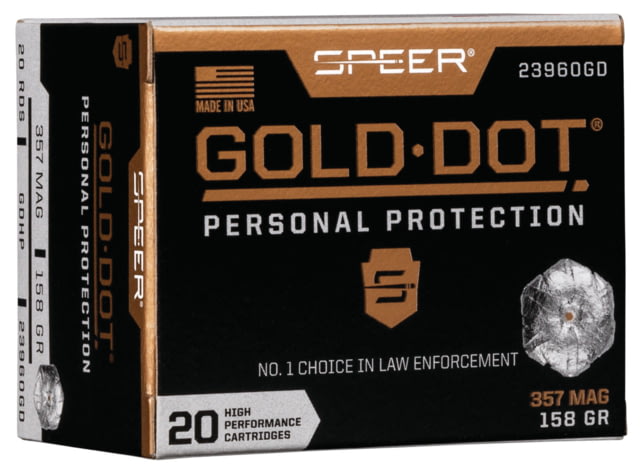 er Gold Dot .357 Magnum 158 Grain Gold Dot Hollow Point Centerfire Pistol 20 Rounds Ammo