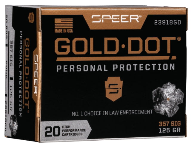 er Gold Dot .357 SIG 125 Grain Hollow Point Centerfire Pistol 20 Rounds Ammo