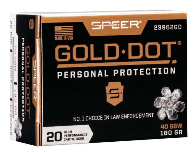 er Gold Dot .40 S&W 180 Grain Hollow Point Centerfire Pistol 20 Rounds Ammo