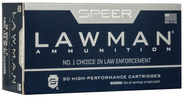 er Lawman CleanFire Training .38 Special P 158 Grain Total Metal Jacket Centerfire Pistol 50 Rounds Ammo