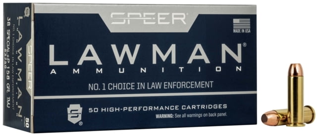 er Lawman Training .38 Special P 158 Grain Total Metal Jacket Centerfire Pistol 50 Rounds Ammo