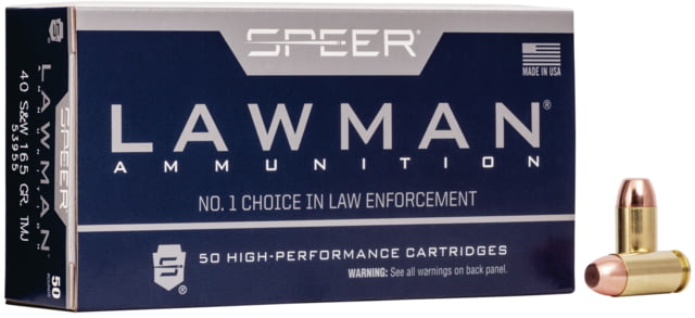 er Lawman Training .40 S&W 165 Grain Total Metal Jacket Centerfire Pistol 50 Rounds Ammo
