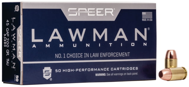 er Lawman Training .45 GAP 200 Grain Total Metal Jacket Centerfire Pistol 50 Rounds Ammo