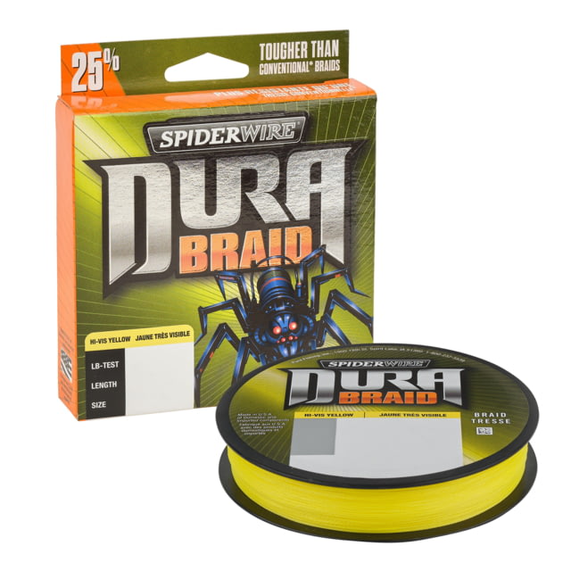 Spiderwire DuraBraid Superline 0.006in/0.15mm 10lb/4.5kg 150yd/137m 4lb Hi-Vis Yellow