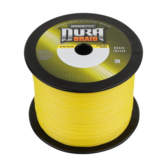 Spiderwire DuraBraid Superline 0.017in/0.43mm 80lb/36.2kg d/2743m 20lb Hi-Vis Yellow
