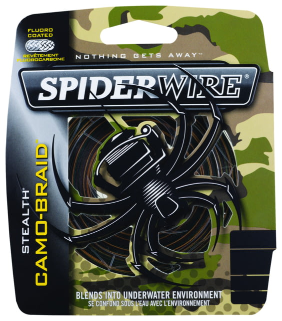 Spiderwire Stealth Braided Line 65/15lb/Dia 125yd Filler Spool Camo