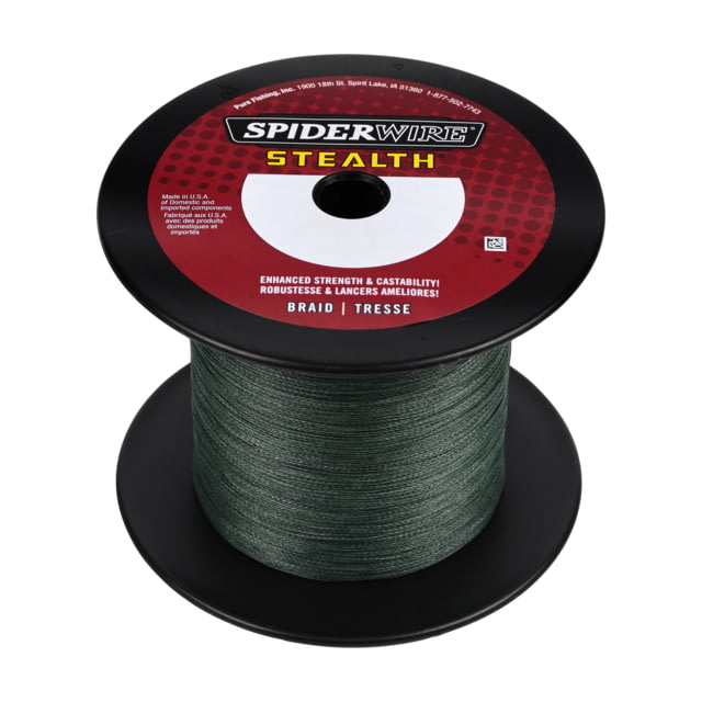 Spiderwire Stealth Superline 0.013in/0.33mm 40lb/18.1kg d/1371m 12lb Moss Green