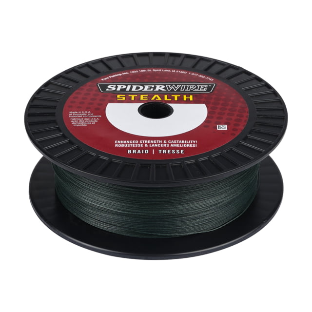 Spiderwire Stealth Superline 0.016in/0.40mm 80lb/36.2kg 500yd/457m 20lb Moss Green