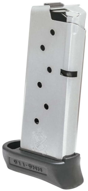 Springfield Armory 911 Magazine 9mm 7 Rounds Stainless Steel Finish w/ Pinky Extension 7RD