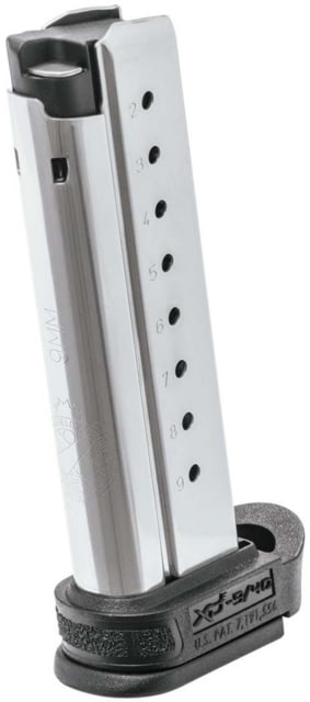 ingfield Armory XD-E 9mm 9 Round Pistol Magazine W/Extension Sleeve Silver 9RD Ammo