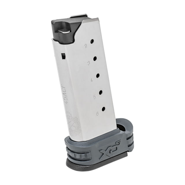 Springfield Armory XD-S Mid-Size Magazine .45AP 6 Round w/Gray Sleeves For Backstraps 1/2 6RD