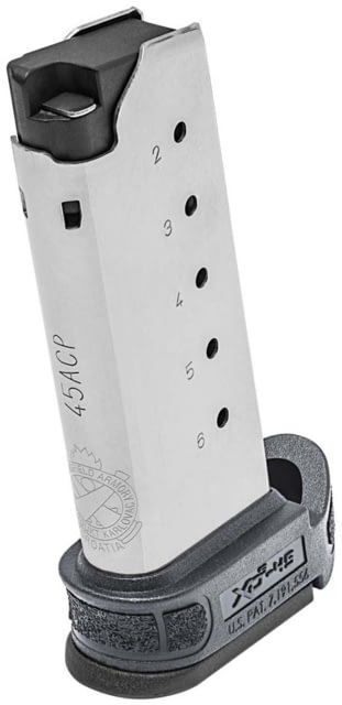 Springfield Armory XD-S MOD.2 Magazine w/ Sleeve .45 ACP 6 Round Gray Finish 6RD