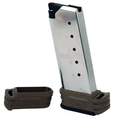 Springfield Armory XD-S Mid-Size Magazine .45AP 6 Round w/Flat Dark Earth Sleeves For Backstraps 1/2 6RD