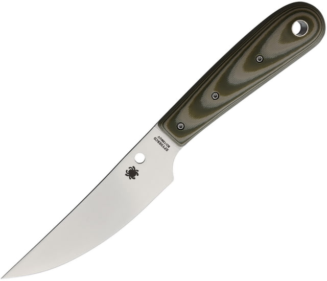 Spyderco Bow River OD Green Knife 4.25" satin finish 8Cr13MoV stainless blade Tan and OD green G10 handle - Spyderco